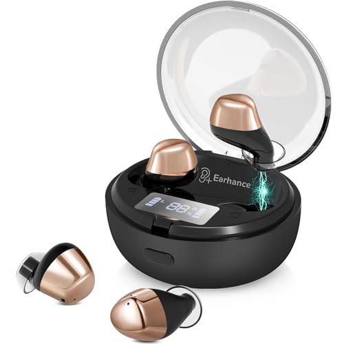 EARHANCE DIGITAL HEARING AIDS RECHARGEABLE NOISE CANCELING - GOLD