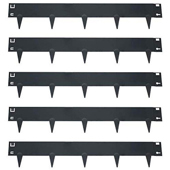 Sunnydaze 16.7' Steel Garden Edging for Landscaping 5-Pack HBM-666 Gray