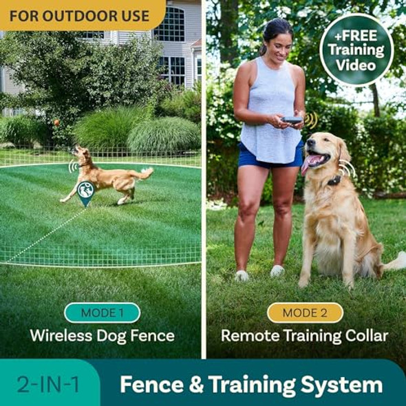 PETCOVE WIRELESS DOG FENCE 2.4GHZ WIRELESS 2 IN 1 WIRELESS DOG FENCE - GRAY New PETCOVE WIRELESS DOG FENCE 2.4GHZ WIRELESS 2 IN 1 WIRELESS DOG FENCE - GRAY New