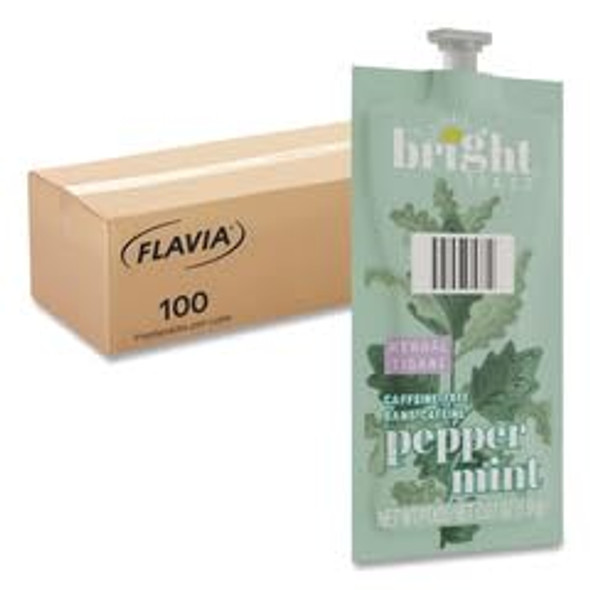BRIGHT TEA PEPPERMINT HERBAL TEA FRESHPACK, PEPPERMINT, 0.07 OZ, 100/CARTON New BRIGHT TEA PEPPERMINT HERBAL TEA FRESHPACK, PEPPERMINT, 0.07 OZ, 100/CARTON New