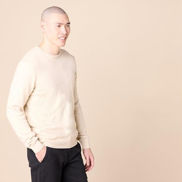 AMAZON ESSENTIALS MEN'S LONG-SLEEVE CREWNECK SWEATER, 100% COTTON - SIZE: L New AMAZON ESSENTIALS MEN'S LONG-SLEEVE CREWNECK SWEATER, 100% COTTON - SIZE: L New