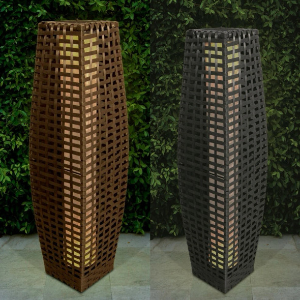 SOLAR RATTAN LIGHTS SOLAR RATTAN OPTIK 69CM LED LEUCHTE AUSSEN GARTEN TERRASSE SOLAR RATTAN LIGHTS SOLAR RATTAN OPTIK 69CM LED LEUCHTE AUSSEN GARTEN TERRASSE