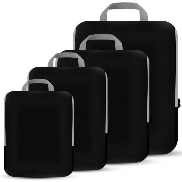 PANDA JOYS 4 Set Compression Packing Cubes Travel - Travel Accessories Black PANDA JOYS 4 Set Compression Packing Cubes Travel - Travel Accessories Black