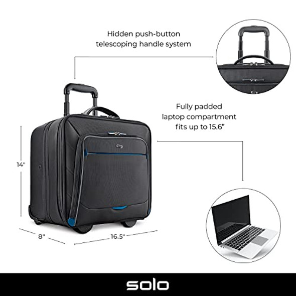 SOLO NEW YORK ACTIVE ROLLING OVERNIGHT LAPTOP BAG FITS UP TO 16IN TCC902-4/20 SOLO NEW YORK ACTIVE ROLLING OVERNIGHT LAPTOP BAG FITS UP TO 16IN TCC902-4/20