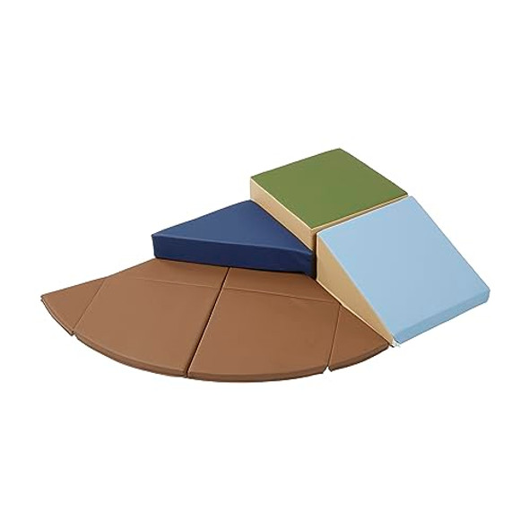 ECR4KIDS SoftZone Junior Adventurer's Summit Ramp, Corner Climber, Earthtone ECR4KIDS SoftZone Junior Adventurer's Summit Ramp, Corner Climber, Earthtone