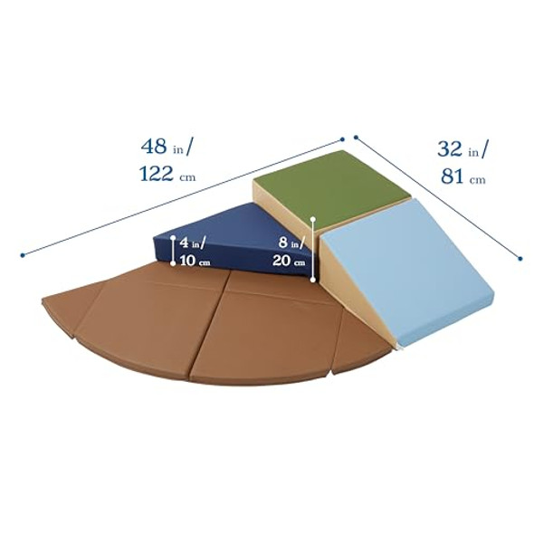 ECR4KIDS SoftZone Junior Adventurer's Summit Ramp, Corner Climber, Earthtone ECR4KIDS SoftZone Junior Adventurer's Summit Ramp, Corner Climber, Earthtone