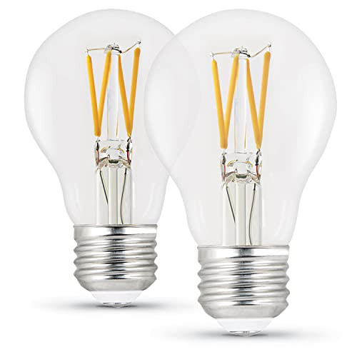 Feit Electric LED A19 Medium Base Light Bulb - 60W Equivalent, Dimmable 2 Pack
