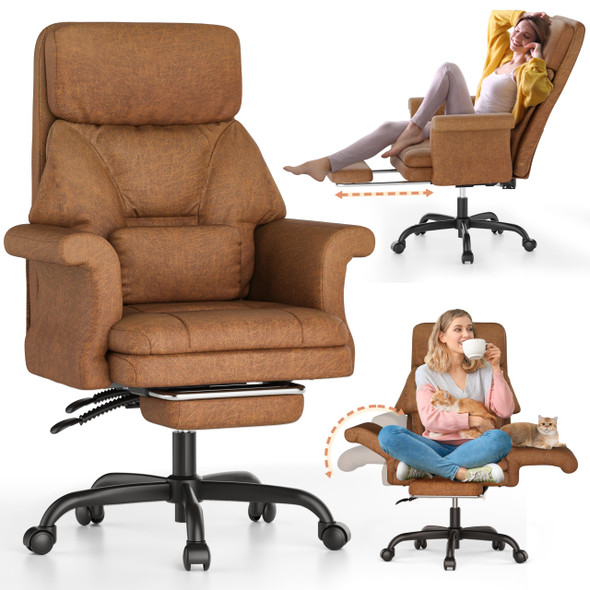 ELABEST C39 CROSS LEGGED OFFICE CHAIR ERGONOMIC RECLINER BIG AND TALL - BROWN ELABEST C39 CROSS LEGGED OFFICE CHAIR ERGONOMIC RECLINER BIG AND TALL - BROWN