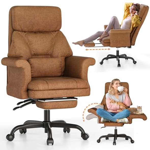 ELABEST C39 CROSS LEGGED OFFICE CHAIR ERGONOMIC RECLINER BIG AND TALL - BROWN ELABEST C39 CROSS LEGGED OFFICE CHAIR ERGONOMIC RECLINER BIG AND TALL - BROWN