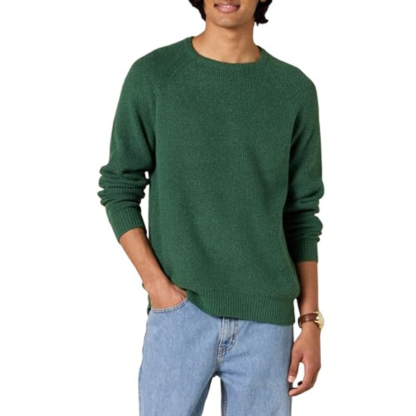AMAZON ESSENTIALS MEN'S LONG-SLEEVE SOFT TOUCH CREWNECK SWEATER GREEN SIZE XL New AMAZON ESSENTIALS MEN'S LONG-SLEEVE SOFT TOUCH CREWNECK SWEATER GREEN SIZE XL New