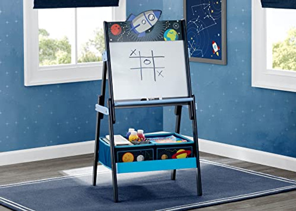 DELTA CHILDREN MYSIZE KIDS DOUBLE-SIDED STORAGE EASEL - SPACE ADVENTURES SPACE DELTA CHILDREN MYSIZE KIDS DOUBLE-SIDED STORAGE EASEL - SPACE ADVENTURES SPACE
