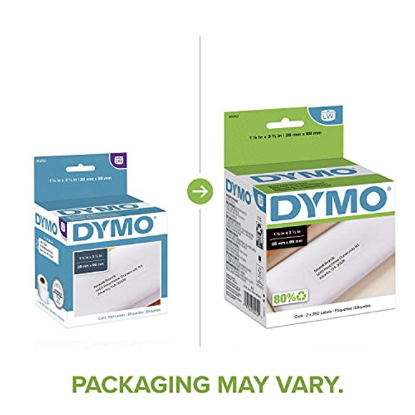 DYMO AUTHENTIC LW WHITE MAILING ADDRESS LABELS LABELS 2ROLLS OF 350 (700 TOTAL) New DYMO AUTHENTIC LW WHITE MAILING ADDRESS LABELS LABELS 2ROLLS OF 350 (700 TOTAL) New