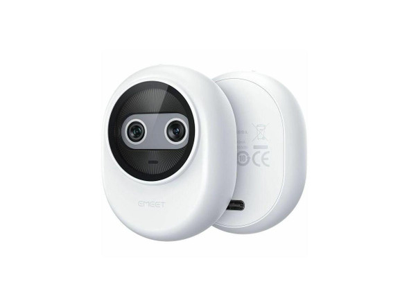 EMEET Piko (White) - Dual-lens Webcam with one 4K Image Collection Lens and one