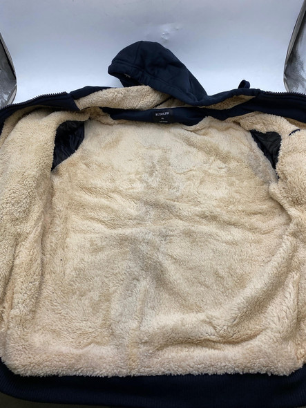 RUDOLPH MEN'S SWEATER WITH FULL ZIP - SIZE: MEN 2XL - NAVY