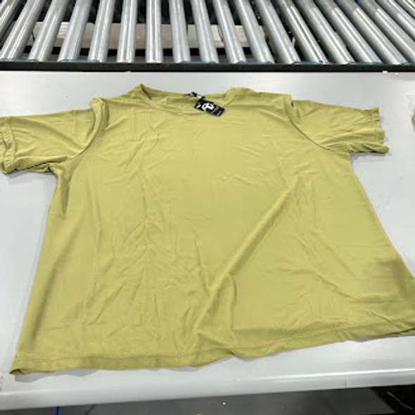 TALMONT WOMEN'S PAJAMA SET SHORT SLEEVE 2 PIECE LOUNGE SET - SIZE: L-XL - HAKI New