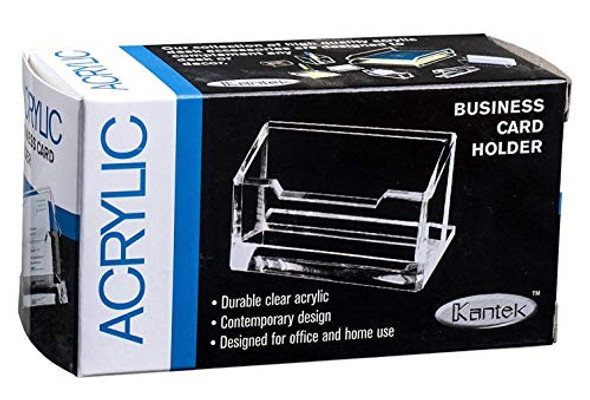 KANTEK ACRYLIC BUSINESS CARD HOLDER FITS 80 BUSINESS CARDS CLEAR AD-30 KANTEK ACRYLIC BUSINESS CARD HOLDER FITS 80 BUSINESS CARDS CLEAR AD-30
