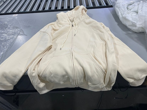 GENERIC 3XL CREAM HOODIE JACKET - SIZE: MEN 3XL WOMEN 3XL - CREAM