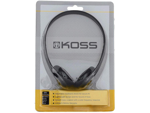 Koss Black Lightweight Portable Headphones - KPH7