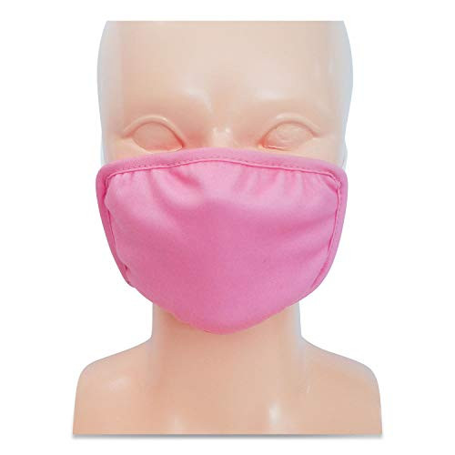 Kids Fabric Face Mask, Pink, 500/Carton New