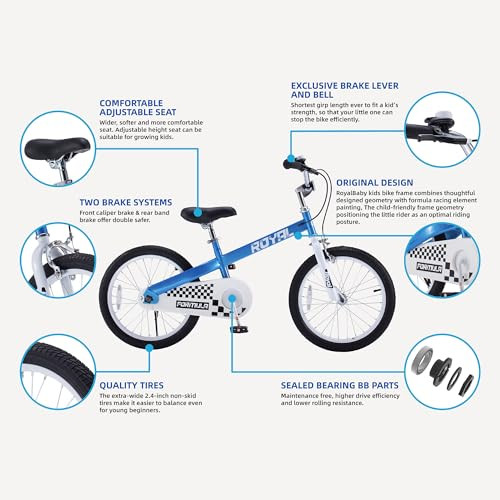 RoyalBaby Formula Kids Bike 20 Inch Wheel Bicycle with Kickstand Ages 7+