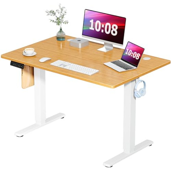 SMUG STANDING DESK, 48" x 24" INCH, ELECTRIC HEIGHT ADJUSTABLE - OAK SMUG STANDING DESK, 48" x 24" INCH, ELECTRIC HEIGHT ADJUSTABLE - OAK