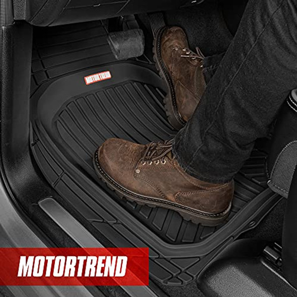 MOTOR TREND BLACK UNIVERSAL FLOOR MAT SET, BLACK