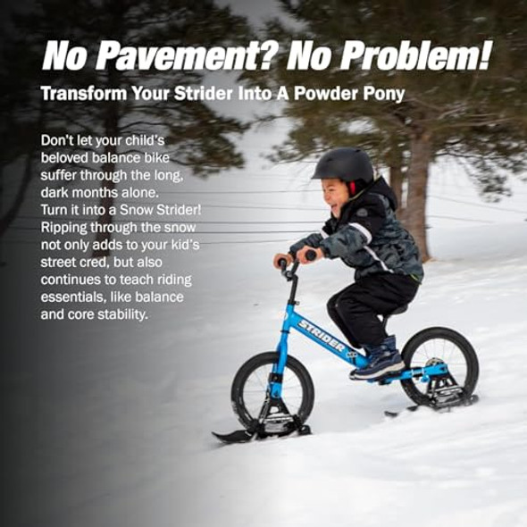 Strider 14x Sport Snow Skis Set Transform Balance Bike into Sled PSKISET-14-BK Strider 14x Sport Snow Skis Set Transform Balance Bike into Sled PSKISET-14-BK