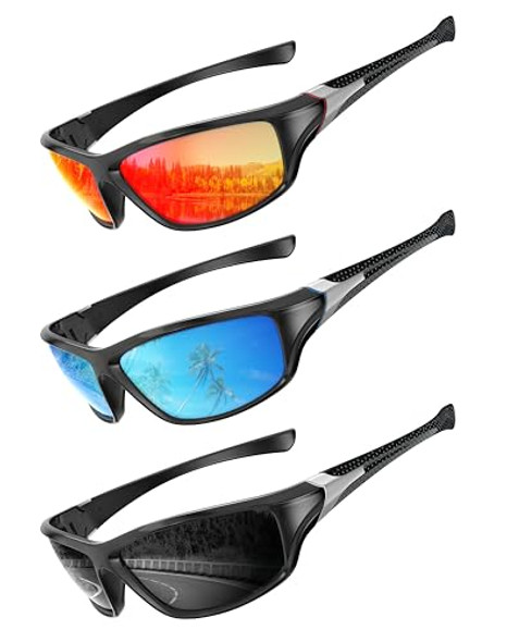 QALLY SunPolarized Sports Men's Sunglasses with UV400 Protection рed/grey/blue QALLY SunPolarized Sports Men's Sunglasses with UV400 Protection рed/grey/blue