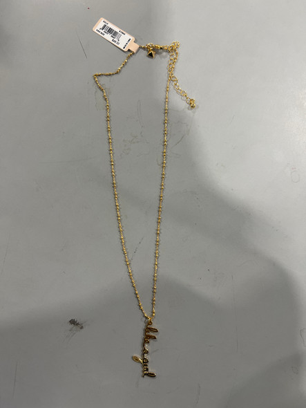 REBECCA MINKOFF "LIKE A GIRL NECKLACE - GOLD New REBECCA MINKOFF "LIKE A GIRL NECKLACE - GOLD New