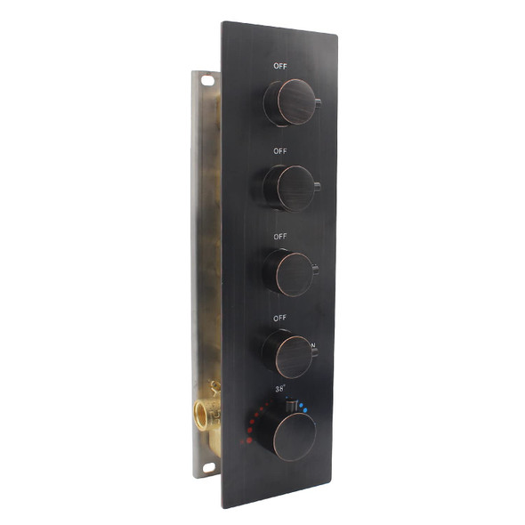 HOMEDEC OIL RUBBED BRONZE BRASS SHOWER VALVE TRIM KIT, HDC-HSTZ4BS-21-0331-01 HOMEDEC OIL RUBBED BRONZE BRASS SHOWER VALVE TRIM KIT, HDC-HSTZ4BS-21-0331-01