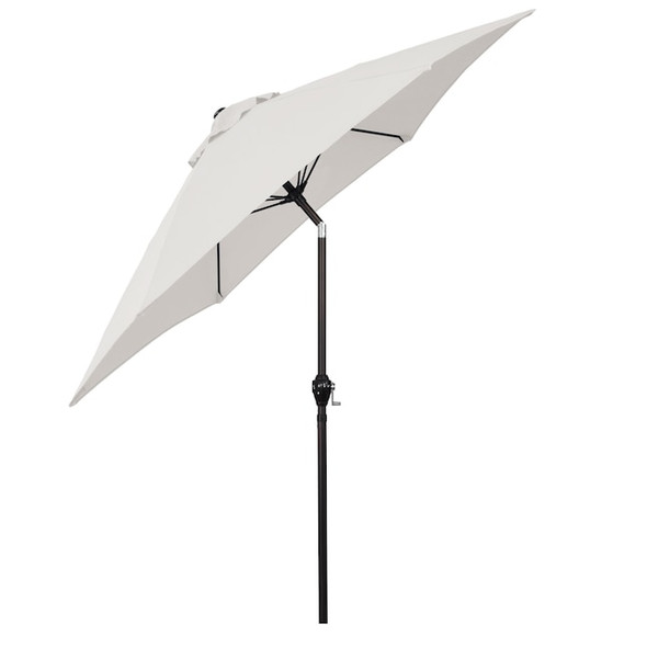 ASTELLA 9FT ALUMINUM WHITE PUSH-BUTTON TILT MARKET PATIO UMBRELLA - NATURAL