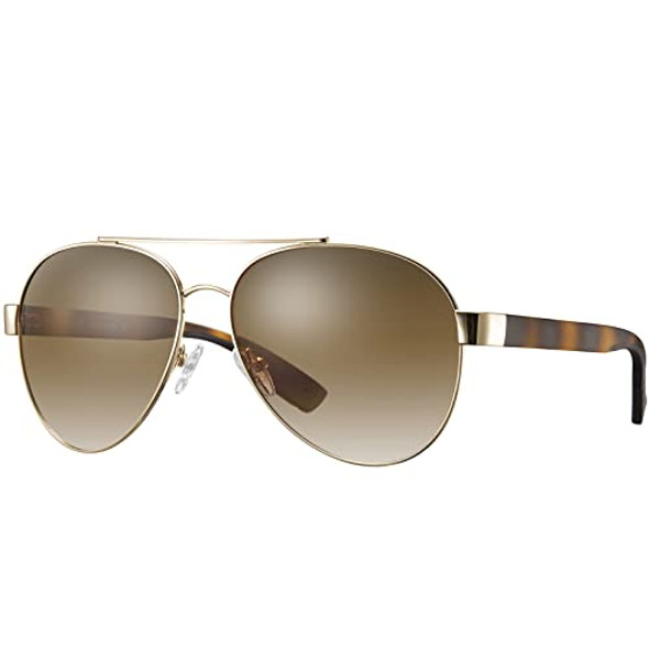 CARFIA Wide Temples Pilot Sunglasses for Men Polarized UV400 Protection CARFIA Wide Temples Pilot Sunglasses for Men Polarized UV400 Protection