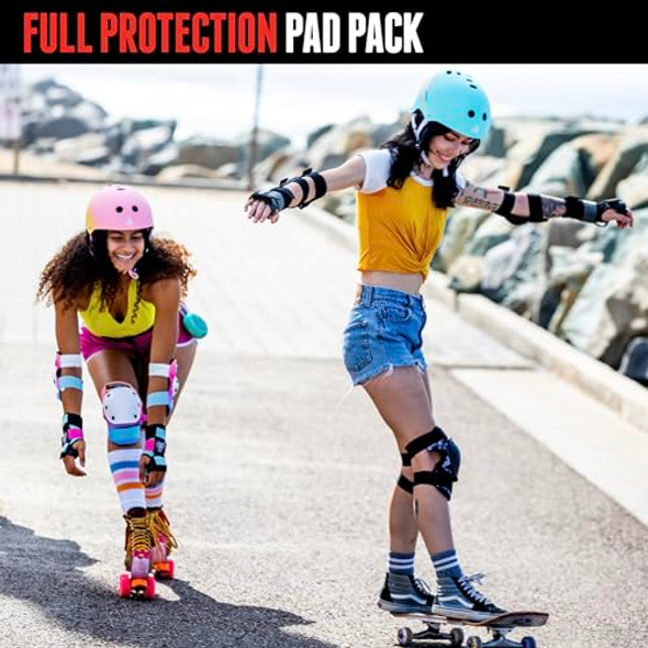 EIGHT BALL TRIPLE EIGHT SAVER SERIES 3-PACK PAD SET - YOUTH XS - RAINBOW EIGHT BALL TRIPLE EIGHT SAVER SERIES 3-PACK PAD SET - YOUTH XS - RAINBOW