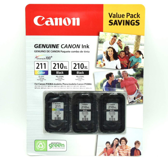 CANON PG-210XL AND CL-211 COMBO INK CARTRIDGES MULTI New