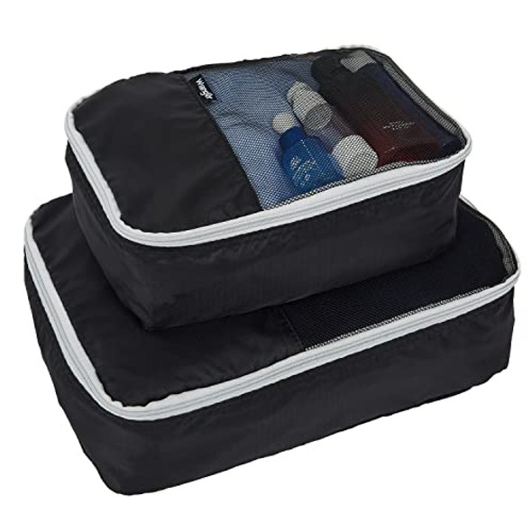Wrangler 5 Piece Luggage & Travel Accessories Set, Black New