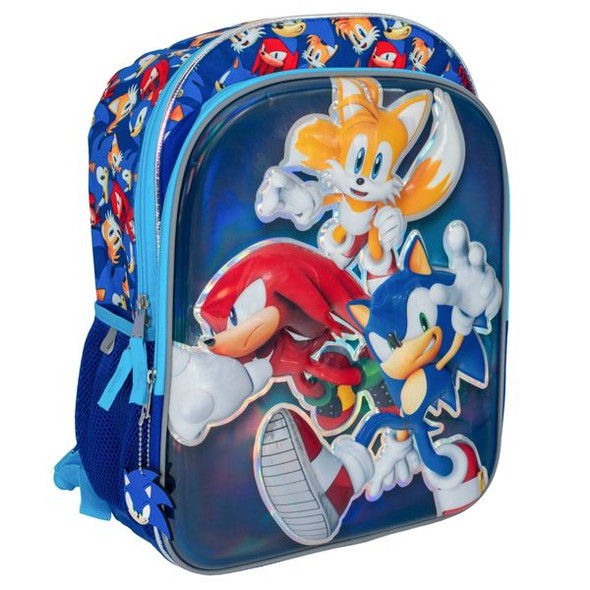 SEGA SONIC THE HEDGEHOG KIDS' 10L SINGLE BACKPACK - BLUE New SEGA SONIC THE HEDGEHOG KIDS' 10L SINGLE BACKPACK - BLUE New