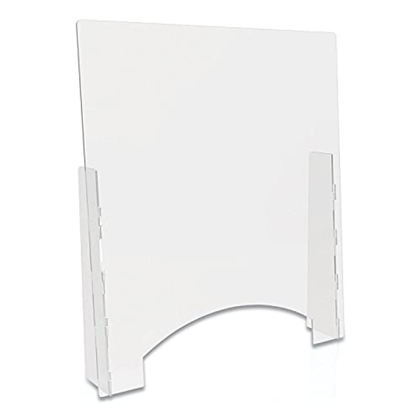 DEFLECTO COUNTER TOP BARRIER WITH PASS THRU 31.75" X 6" X 36" CLEAR PBCTPC3136P New