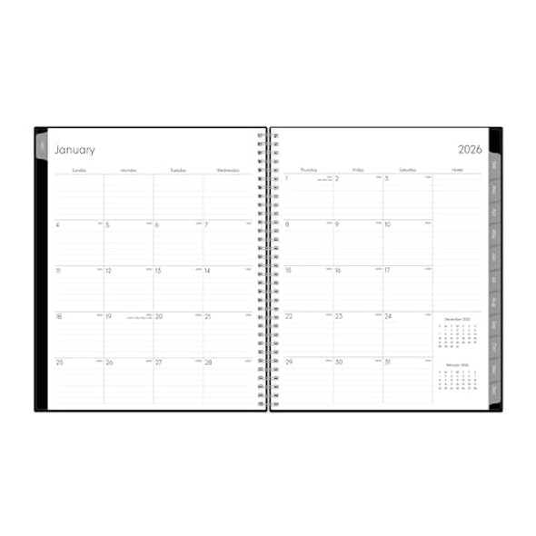 BLUE SKY MONTHLY PLANNER 2026 8-1/2" X 11" ENTERPRISE 111288 - BLACK New BLUE SKY MONTHLY PLANNER 2026 8-1/2" X 11" ENTERPRISE 111288 - BLACK New