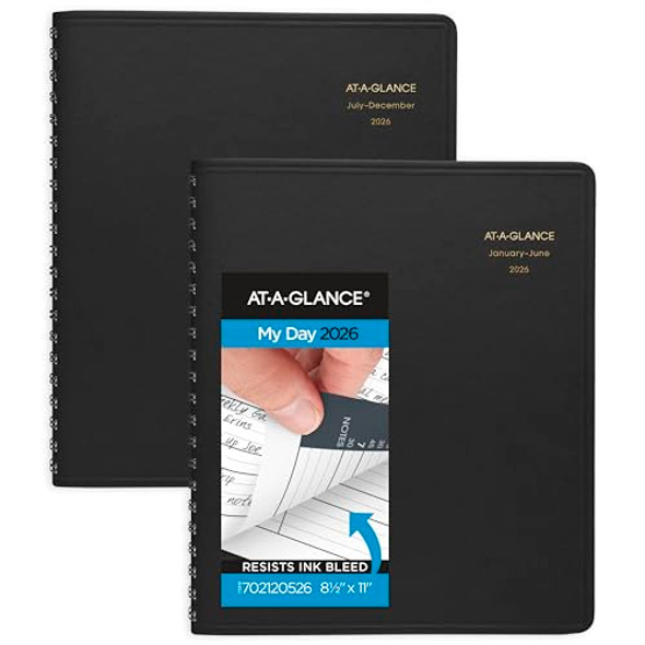 AT-A-GLANCE 2026 APPOINTMENT BOOK PLANNER, DAILY, 8-1/2" X 11", LARGE - BLACK New AT-A-GLANCE 2026 APPOINTMENT BOOK PLANNER, DAILY, 8-1/2" X 11", LARGE - BLACK New