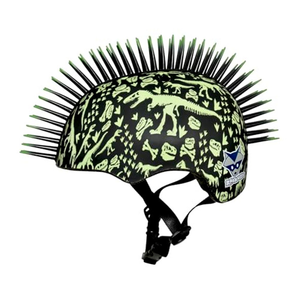 ML-009S Raskullz Mohawk Helmet 48-52cm - Green/Black New