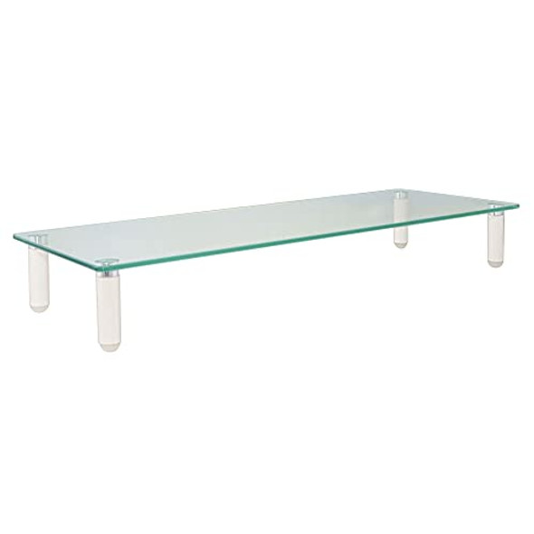 Kantek Glass Monitor Riser 5mm Tempered Glass Platform MS370 - Clear Glass Kantek Glass Monitor Riser 5mm Tempered Glass Platform MS370 - Clear Glass