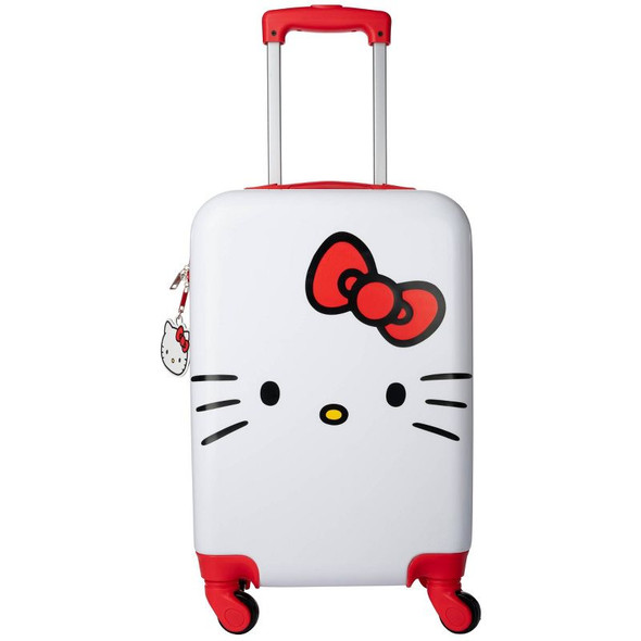 HELLO KITTY HARDSIDE CARRY ON SPINNER SUITCASE - RED/WHITE HELLO KITTY HARDSIDE CARRY ON SPINNER SUITCASE - RED/WHITE