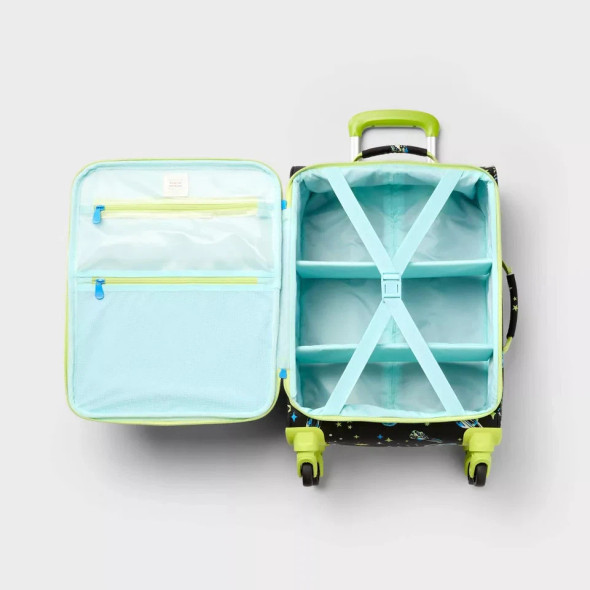 CAT & JACK KIDS' SOFTSIDE CARRY ON SPINNER SUITCASE - SPACE CAT & JACK KIDS' SOFTSIDE CARRY ON SPINNER SUITCASE - SPACE