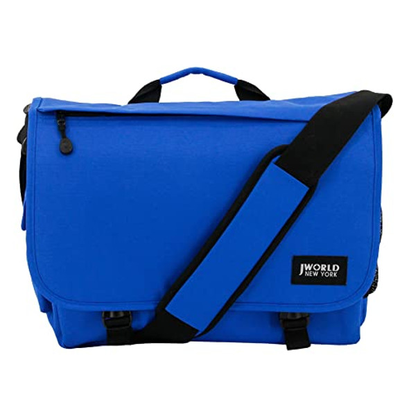 J WORLD NEW YORK THOMAS LAPTOP MESSENGER KIDS COMPUTER BOOKBAG BB-16P - BLUE New J WORLD NEW YORK THOMAS LAPTOP MESSENGER KIDS COMPUTER BOOKBAG BB-16P - BLUE New