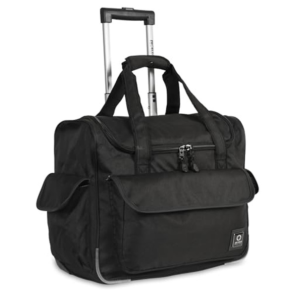 J WORLD DONNA 34.5L ROLLING DUFFEL BAG - BLACK New J WORLD DONNA 34.5L ROLLING DUFFEL BAG - BLACK New