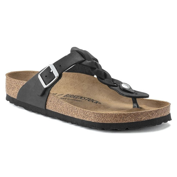 BIRKENSTOCK GIZEH BRAID WOMEN'S REGULAR FIT - SIZE: MEN 4 WOMEN 6 - BLACK BIRKENSTOCK GIZEH BRAID WOMEN'S REGULAR FIT - SIZE: MEN 4 WOMEN 6 - BLACK