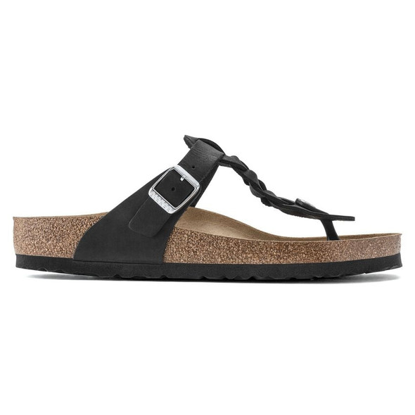 BIRKENSTOCK GIZEH BRAID WOMEN'S REGULAR FIT - SIZE: MEN 4 WOMEN 6 - BLACK BIRKENSTOCK GIZEH BRAID WOMEN'S REGULAR FIT - SIZE: MEN 4 WOMEN 6 - BLACK