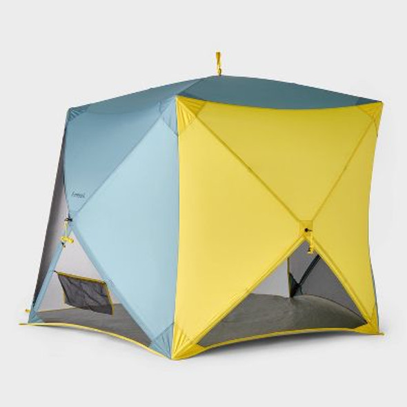 EMBARK BEACH SHELTER YELLOW - 4 HUB SHELTER - LIGHT TEAL/YELLOW EMBARK BEACH SHELTER YELLOW - 4 HUB SHELTER - LIGHT TEAL/YELLOW