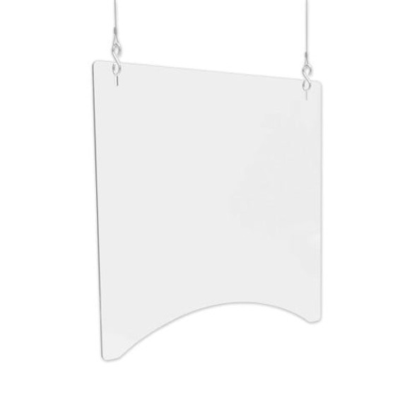 DEFLECTO HANGING BARRIER, 23.75" X 35.75", POLYCARBONATE 2/CARTON (PBCHPC2436) New