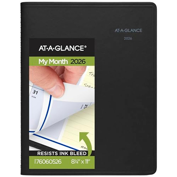 AT-A-GLANCE 2026 APPOINTMENT BOOK PLANNER MONTHLY 8-1/4" X 11" - BLACK New AT-A-GLANCE 2026 APPOINTMENT BOOK PLANNER MONTHLY 8-1/4" X 11" - BLACK New